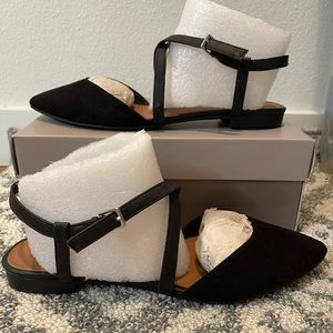 Indigo black flats size 7.5